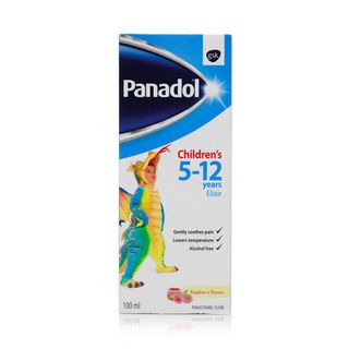 Children's Panadol 5-12 Years Raspberry Elixir 240 mg/5 mL, 100 mL