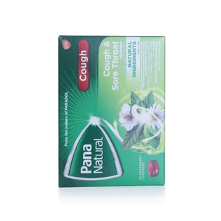 PanaNatural Cough & Sore Throat Raspberry - 16 Lozenges