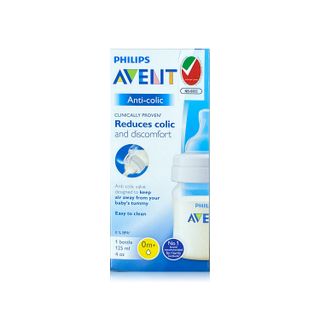 Philips Avent Anti-Colic Baby Bottle SCF810/61, 125 ml, 0m+ - 1 Bottle