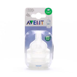 Philips Avent Classic+ Anti-Colic Teats Slow Flow 1m+ SCF632/27 - 2 Teats
