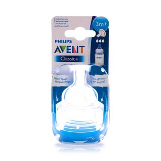 Philips Avent Classic+ Anti-Colic Teats Medium Flow 3m+ SCF633/27 - 2 Teats