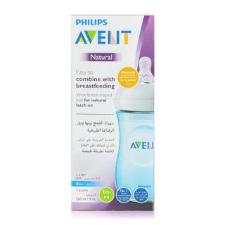Philips Avent Natural Response Baby Bottle Blue SCY903/21, 260 ml - 1 Bottle
