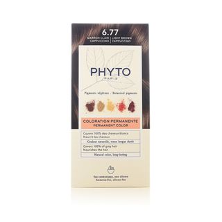 PHYTOCOLOR 6.77 Light Brown Cappuccino Permanent Hair Colour - 1 Kit