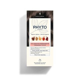 PHYTOCOLOR Permanent Hair Colour Kit - 4 Brown, 1 Kit