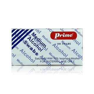 Prime Medium Alcohol Swabs - 100 Pieces