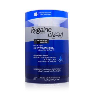 Regaine for Men Extra Strength Minoxidil 5% Scalp Foam - 3 x 73 ml (60 g) Cans