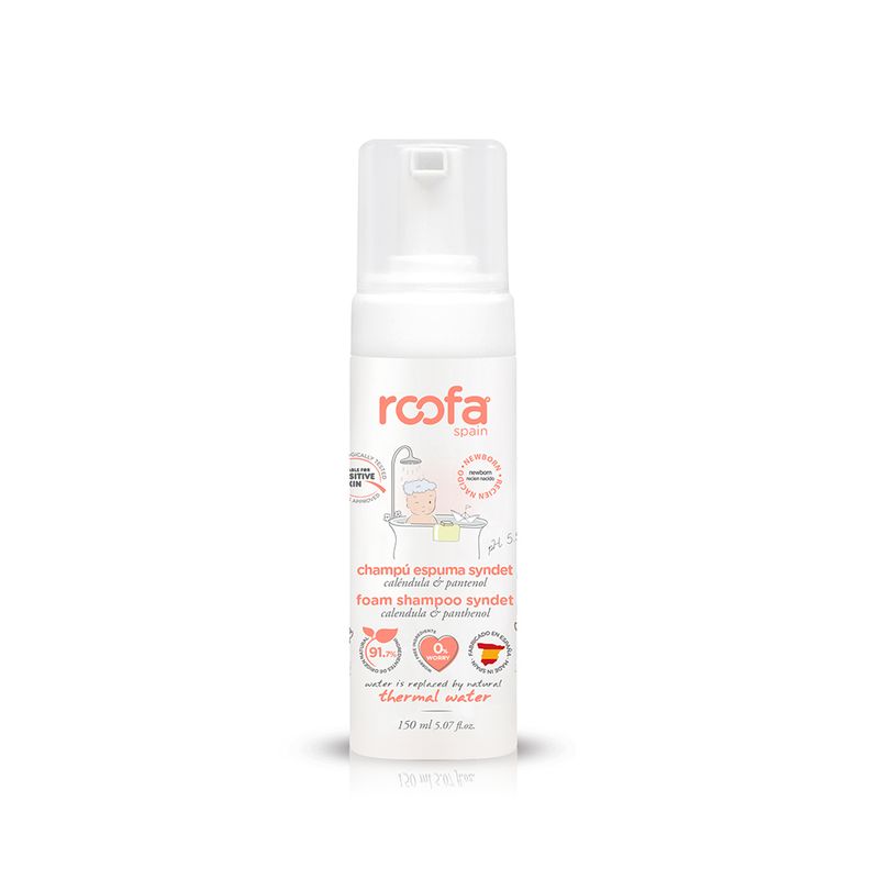 Roofa Spain Baby Foam Shampoo Syndet, Calendula & Panthenol - 150 ml