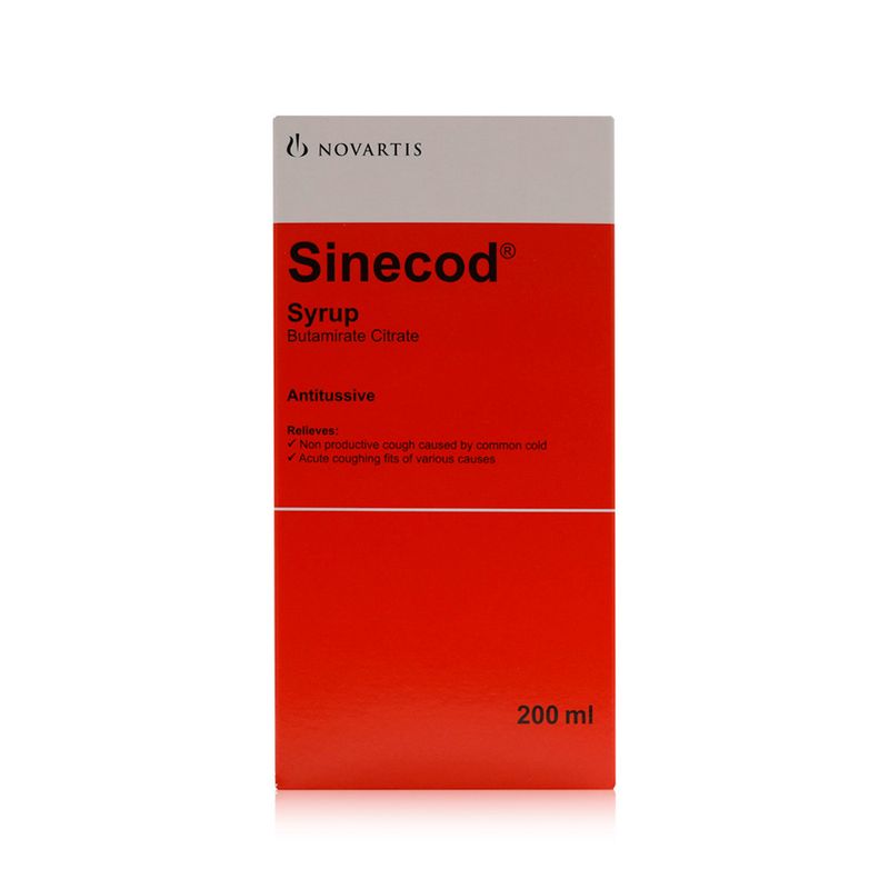 Sinecod Sinecod Butamirate Citrate 7.5 mg/5 ml Syrup - 200 ml