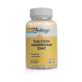Solaray Calcium Magnesium Zinc - 100 Vegetarian Capsules