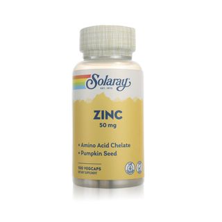 Solaray Zinc 50 mg with Pumpkin Seed - 100 VegCaps
