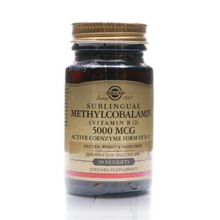 Solgar Methylcobalamin Vitamins B12 5000 mcg - 30 Nuggets