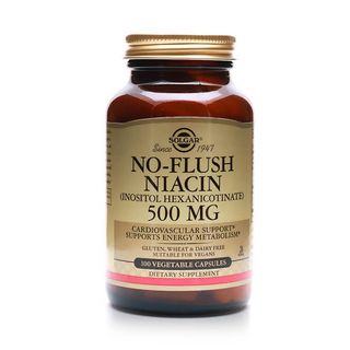 Solgar No-Flush Niacin 500 mg - 100 Vegetable Capsules