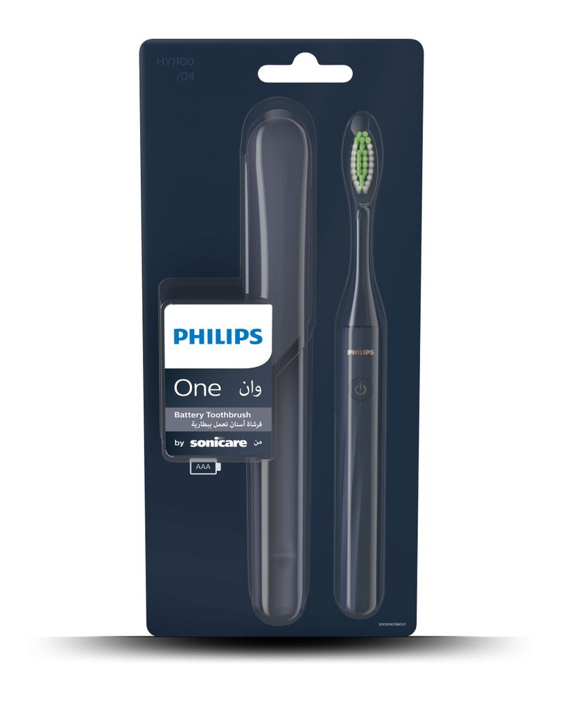 Philips One by Sonicare Battery Electric Toothbrush Midnight Blue HY1100/04 - 1 Kit