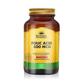 Sunshine Nutrition Folic Acid 800 mcg - 100 Tablets