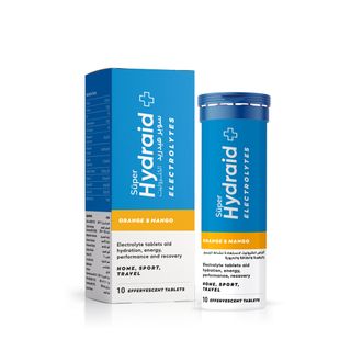 Super Hydraid+ Electrolyte Effervescent Tablets Orange Mango - 10 Tablets