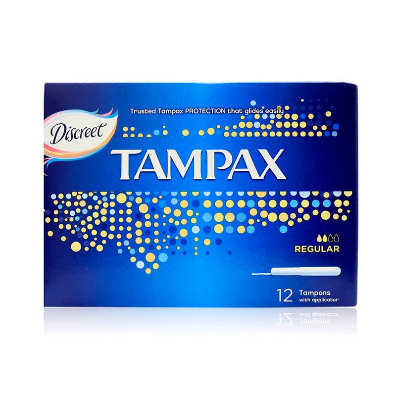 Tampax Tampax Cardboard Regular Absorbency Tampons with Applicator, 12 Count