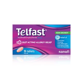 Telfast Fexofenadine Hydrochloride 180 mg Film-Coated Tablets - 15 Tablets