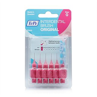 TePe Original Interdental Brushes Pink ISO 0, 0.4 mm - 6 Brushes
