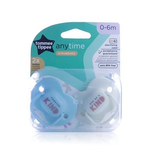 Tommee Tippee Anytime Soothers 0-6 Months - 2 Pacifiers