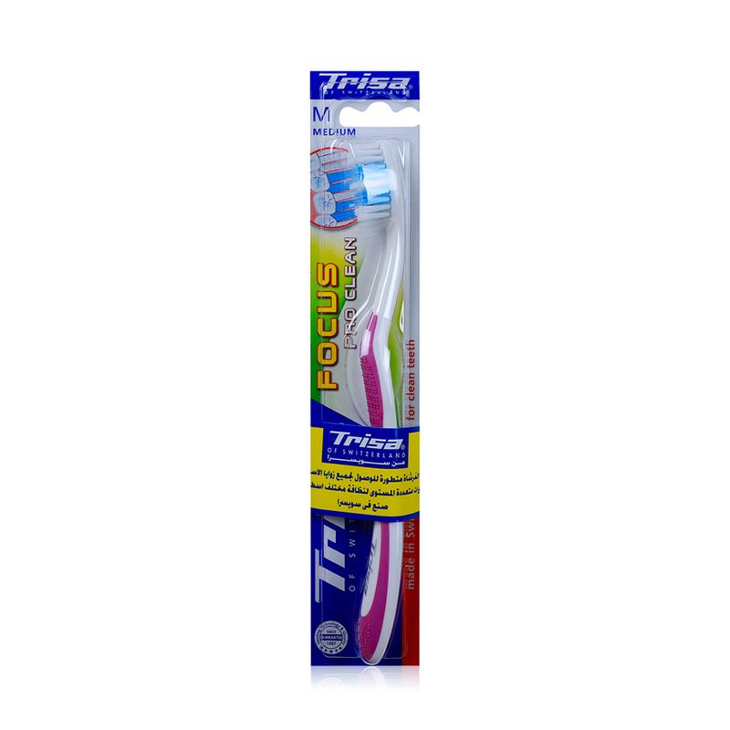 Trisa Focus Medium Toothbrush - 1 Toothbrush