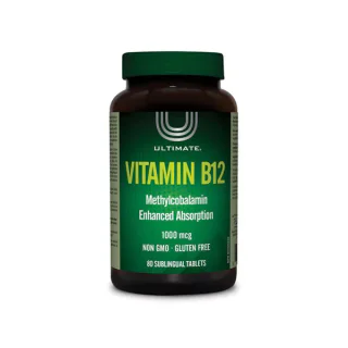 Ultimate Vitamin B12 Methylcobalamin 1000 mcg - 80 Sublingual Tablets