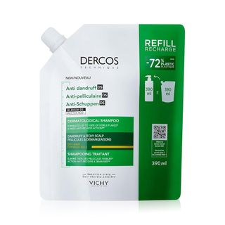 Vichy Dercos Anti-Dandruff DS Shampoo Refill for Dry Hair - 390 ml