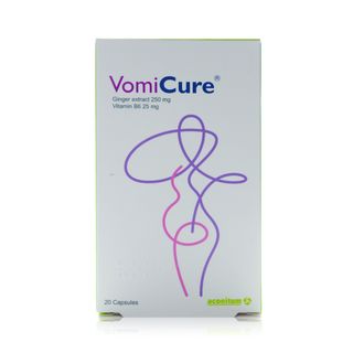 VomiCure Ginger Extract 250 mg + Vitamin B6 25 mg - 20 Capsules